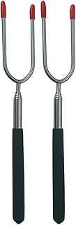 Schwarzwolf outdoor Grillspieße Grillgabel Spieße ausziehbar extra Lange (85 cm) Barbecue BBQ Gabel Lagerfeuer Teleskop BBQ Gabeln Lagerfeuer Besteck Grillspieß Grillzubehör LIPNO