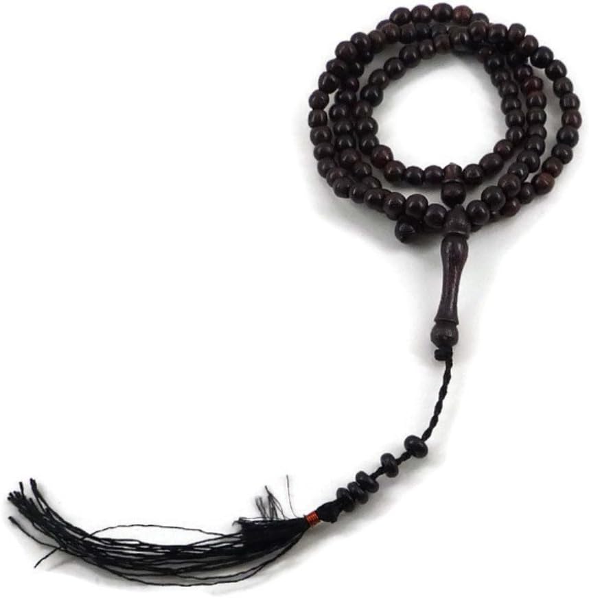 Muslim Rosary Prayer Beads Tamarind Wood Islam Handmade Tasbih 99 (5 mm.)
