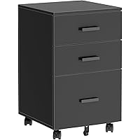 SDHYL Rolling File Cabinet, Mobile Filing Cabinet with Wheels, 3 Drawers Filing Cabinets Under Desk for Home Office, Vertical