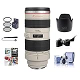 Canon EF 70-200mm F/2.8L USM AF Lens Kit, USA - Bundle With 77mm Photo Essentials Filter Kit, Flex Lens Shade, Lens Cap Leash, Lens Cleaning Kit, Lens Hood ET-83 II, Pro Software Package