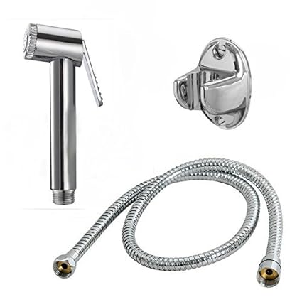 10X Health Faucet Premium Range Parry With One Meter Stainless Steel Tube & Hook || Bathroom Accessories || Hand Faucet || Hand Shower || Bathroom Faucet || Spray Gun ||Water Tap || Jet Spray || Bathroom Accessories || Taps and Faucets || Toilet Shower ||