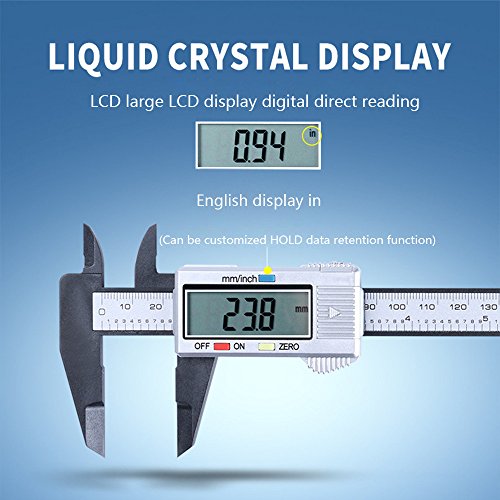 Clearance Sale!UMFun150MM 6inch LCD Digital Electronic Vernier Caliper Gauge Micrometer Pen (White)