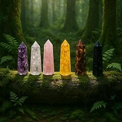 Healing Crystal Wand Set of 6 Orgonite with