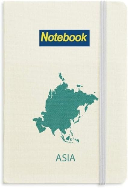 Amazon アジア大陸の輪郭のシルエットの地図 ノートブッククラシックジャーナル日記a 5 日記帳 文房具 オフィス用品