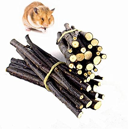 Apple Sticks Chew Toys, Pet Snacks Molar Teeth Sticks for Chinchillas Guinea Pigs Hamsters Squirrel Rabbits (About 60-80 Sticks) (500 g) by FMJI