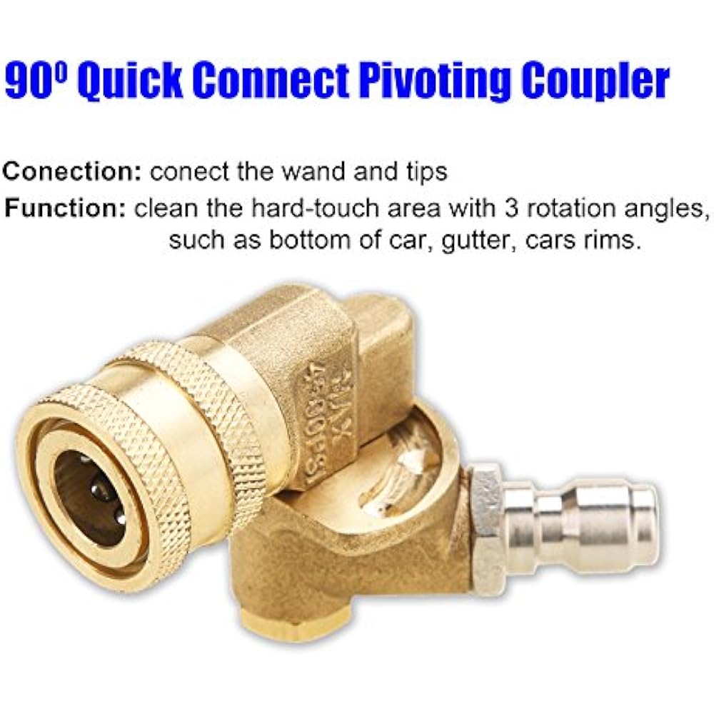 Pressure Washer Accessories Kit, 7 Power Spray Nozzle Tips, Quick