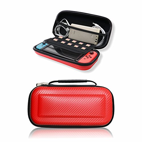 SUNMON Nintendo Switch Carry Case - PU Protective Waterproof Hard Shield Portable Travel Pouch for Nintendo Switch Console & Accessories