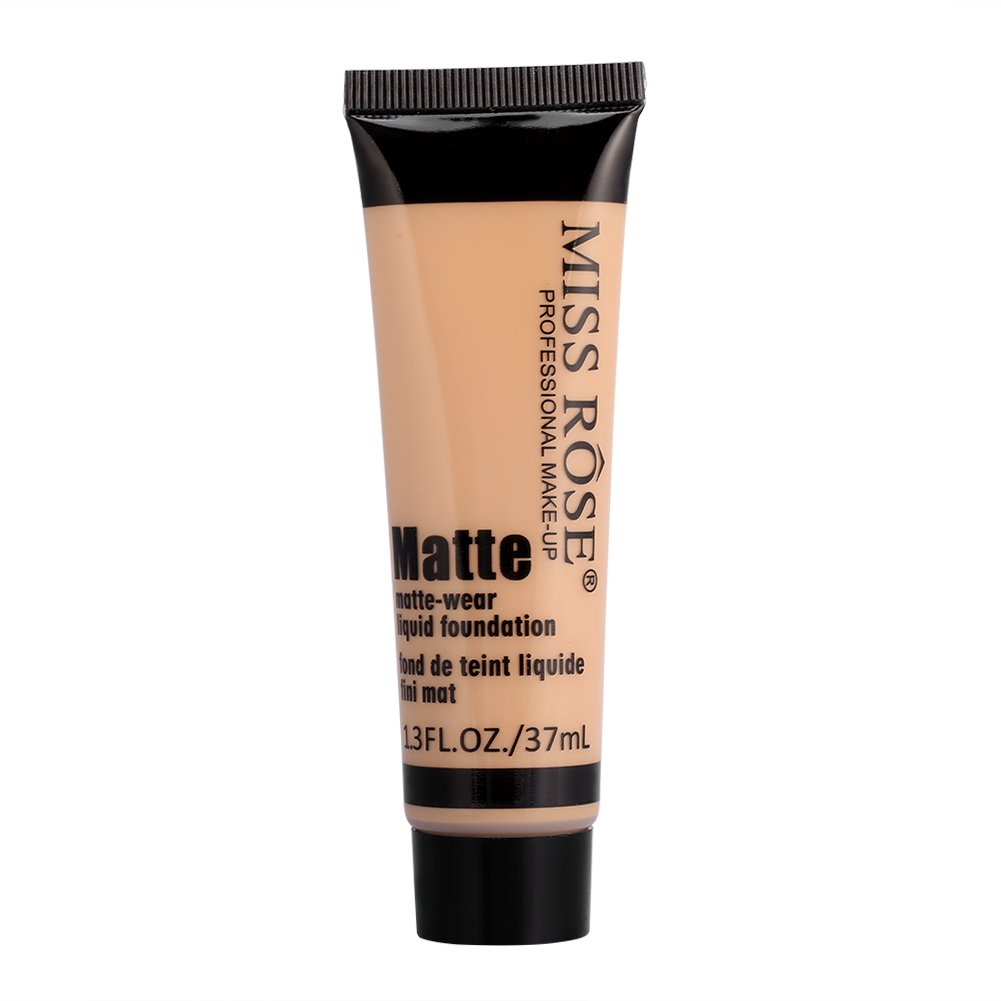 MISS ROSE Base Face Liquid Foundation Smooth Makeup Matte Wear Concealer Sun Block Cream(#6)