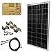 WindyNation Complete Solar 100 Watt Panel Kit: 100W Solar Panel + 20A LCD Display PWM Charge Controller + MC4 Connectors + Mounting Z Brackets for 12V Battery Off Grid, RV, Boat