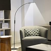IMIGY Dimmable 9W Floor Lamp, Office/Work/Living Room Reading Flexible Gooseneck Light with Touch and Remote Control, 5-Level Brightness and Color Temperature Dimmable Eye-Care Technology Light, Black