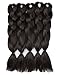 Dark Brown Jumbo Braiding Hair Extension Rainbow Jumbo Braiding For Twist Braiding Jumbo Braids Salon Crochet Twist Braiding Hair Extensions 24Inch 5Pcs/Lot 100g/Pc (pure 2#)