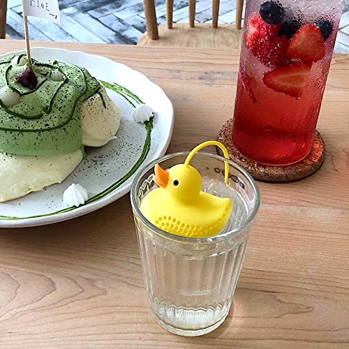 Elinala Teeei, Teesieb, 2PCS Silikon Creative Duck Shaped Loose Tea Filter für die Zubereitung von Tee – Bild 5