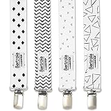 Pacifier Clip Set – Never lose a Pacifier Again – 4 Binky Clips for Boys and Girls – Universal Teething Ring / Toy / Pacifier Holder – Ideal Baby Shower Gift