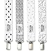 Pacifier Clip Set – Never lose a Pacifier Again – 4 Pack Binky Clips for Boys and Girls – Universal Teething Ring/Toy/Pacifier Holder – Ideal Baby Shower Gift