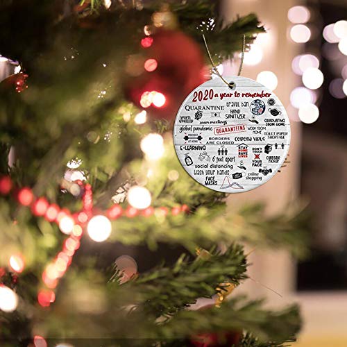 2020 A Year to Forget, Remember 2020 Christmas Ornament Quarantine 2020 Events Keepsake