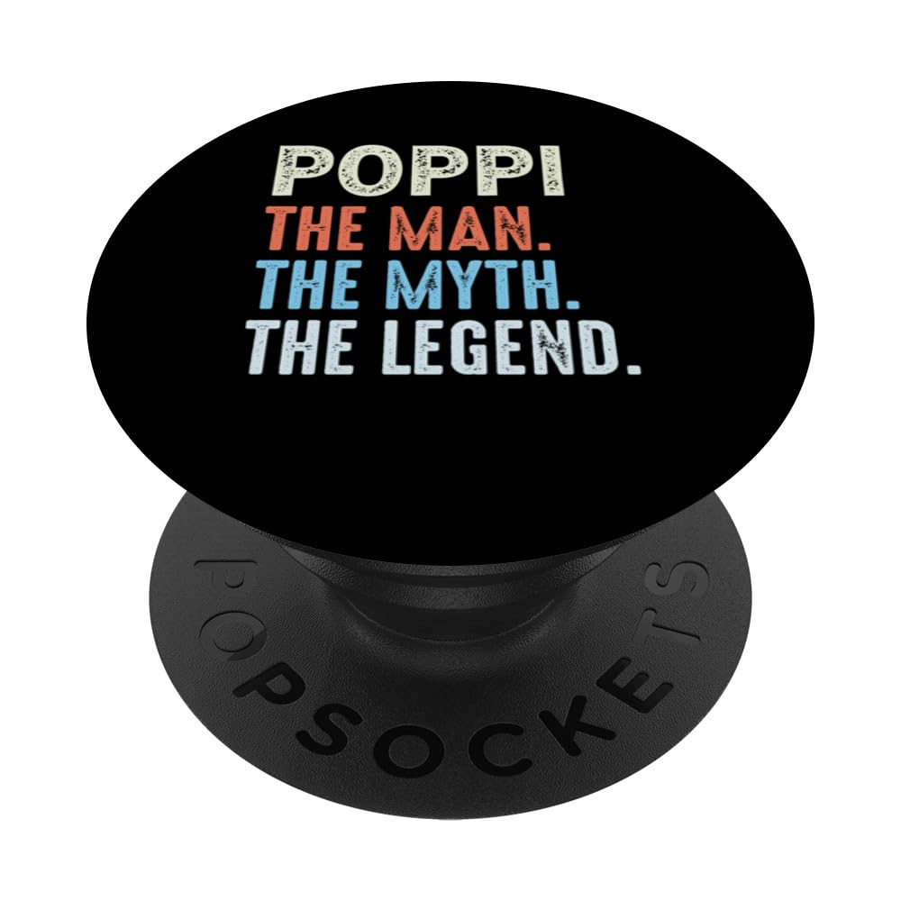 POPPI Man The Myth The Legend Funny Vintage Father's Day PopSockets Swappable PopGrip