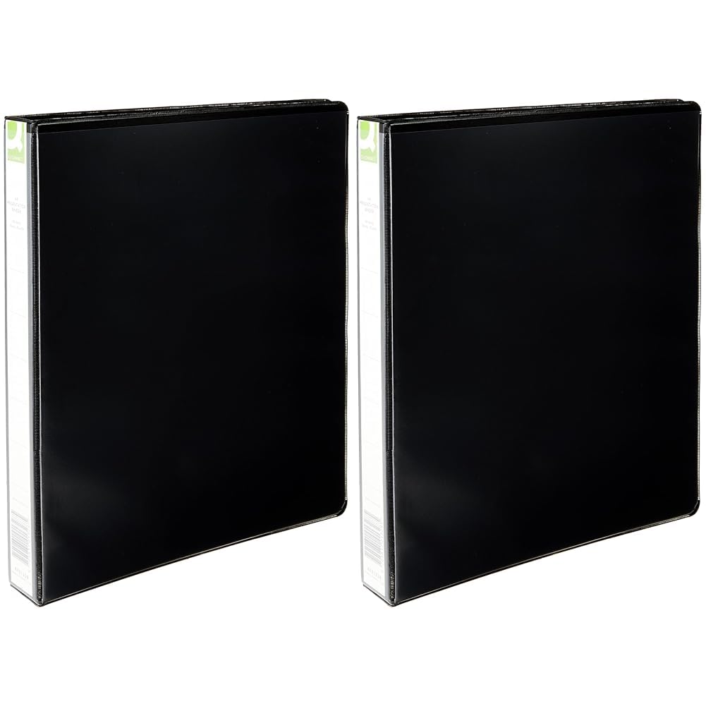 Q-Connect A4 25mm Presentation 4d-Ring Binder - Black (Pack of 2) — image 1