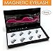 False Eyelashes Magnetic Lashes Extensions 3D Reusable Dual Eyelashes tweezers Set for Natural Look No Glue Needed Cosmetics Eye Decoration (Black)