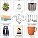 25 Pack Cup Hook Ceiling Hooks, 2.9 Inches, FineGood Vinyl Coated Screw Hanger for Indoor and Outdoor Use - White