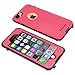 ImpactStrong Compatible with iPhone 6 Plus Waterproof Case [Fingerprint ID Compatible] Slim Full Body Protection - Pink