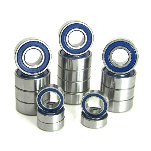 Tamiya HotShot Precision Bearing Kit (18) Blue Rubber Sealed