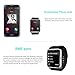 Luxsure Bluetooth Smart Watch with SIM Card Slot and Smart Health Watch Bracelet Smartwatch for Samsung HTC and Other Android Smartphones - Silver black band