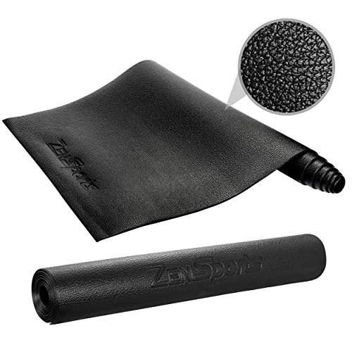 ZENY-Treadmill-Mat-Gym-Floor-Mat-High-Density-Fitness-Equipment-MatsExtra-Large-Exercise-Bike-MatJump-Rope-MatElliptical-MatProtective-Flooring8x3Black