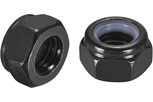 uxcell 10Pcs M12 x 1.75 Nylon Insert Hex Lock Nuts, 304 Stainless Steel Self-Locking Nylon Insert Stop Nut for Industrial Con