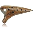 12 Hole Wooden Ocarina Alto C Acacia Wood,Tenor C Ocarina,Music Instrument Gift Idea
