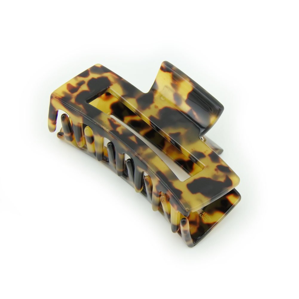 Meilliwish Noble Square Beautiful Hair Claw Clip for Women Girls 1 PCS(D62)(Leopard)