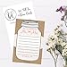 Hadley Designs 50 Rustic Wedding Advice Cards For Bride and Groom, Guest Book Alternative, Bridal Shower Games For Guests, Advice For The Bride, Wedding Card Boxes For Reception