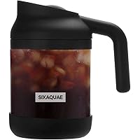 SIXAQUAE Cold Brew Coffee Maker Stainless Steel Strainer Large ,Durable Iced Coffee Maker Cold Brew Pitcher,Dishwasher…