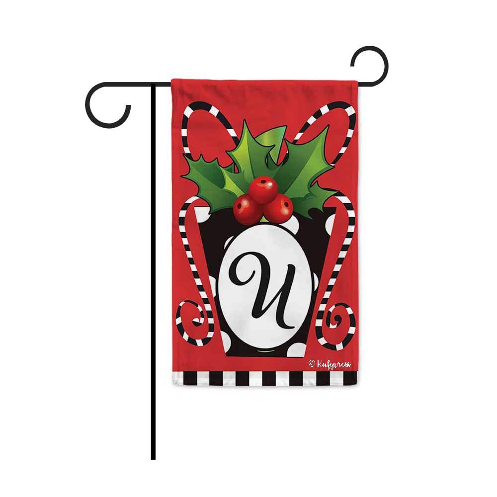 Best Winter Initial Garden Flag
