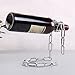 VintageBee Vintage Chain Bottle Holder Steel Link Novelty Magic Floating Wine Bottle Rack/Holder - Holds Bottles in The Air (Silver)