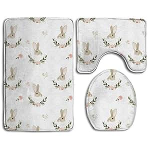 Amazon.com: HDISJHF Bathroom Rug Mat - Toilet Seat Cover ...