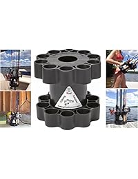 Pesca Rod Retainer   El múltiples caña de pescar Titular y Carrier Diseñado para el muelle y barco.   Holds, tiendas, protege, y de transporte Varillas con un mango