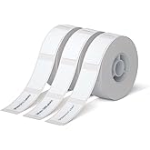 NIIMBOT D11 Label Maker Tape Adhesive White Paper 0.47" X 0.87" (12 X 22mm) 260 Labels/Roll, Compatible for NIIMBOT D11 D110 Label Printer, Thermal Paper Black on White, 3-Roll