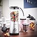 VonShef 220 240 Volts Blender, Smoothie Maker, Grinder, Juicer 4 in 1 Blender 6.5 cups size. Bundle With Dynastar Plug Adapters & Multiple Cups (NOT FOR USA)