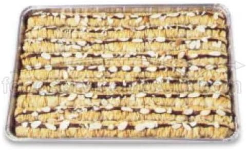 Athens Foods Chocolate Almond Roll Baklava - Dessert -- 45 per case.