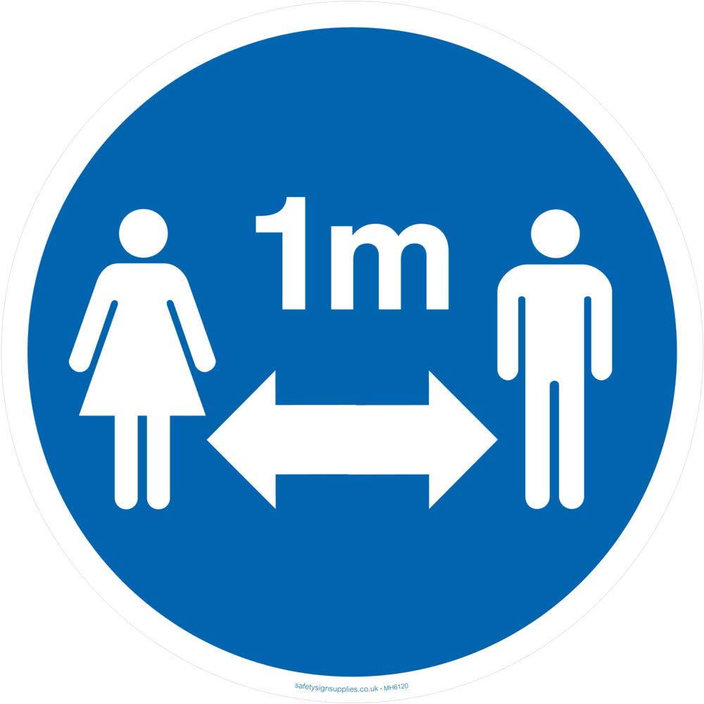 Social Distance 1m symbol