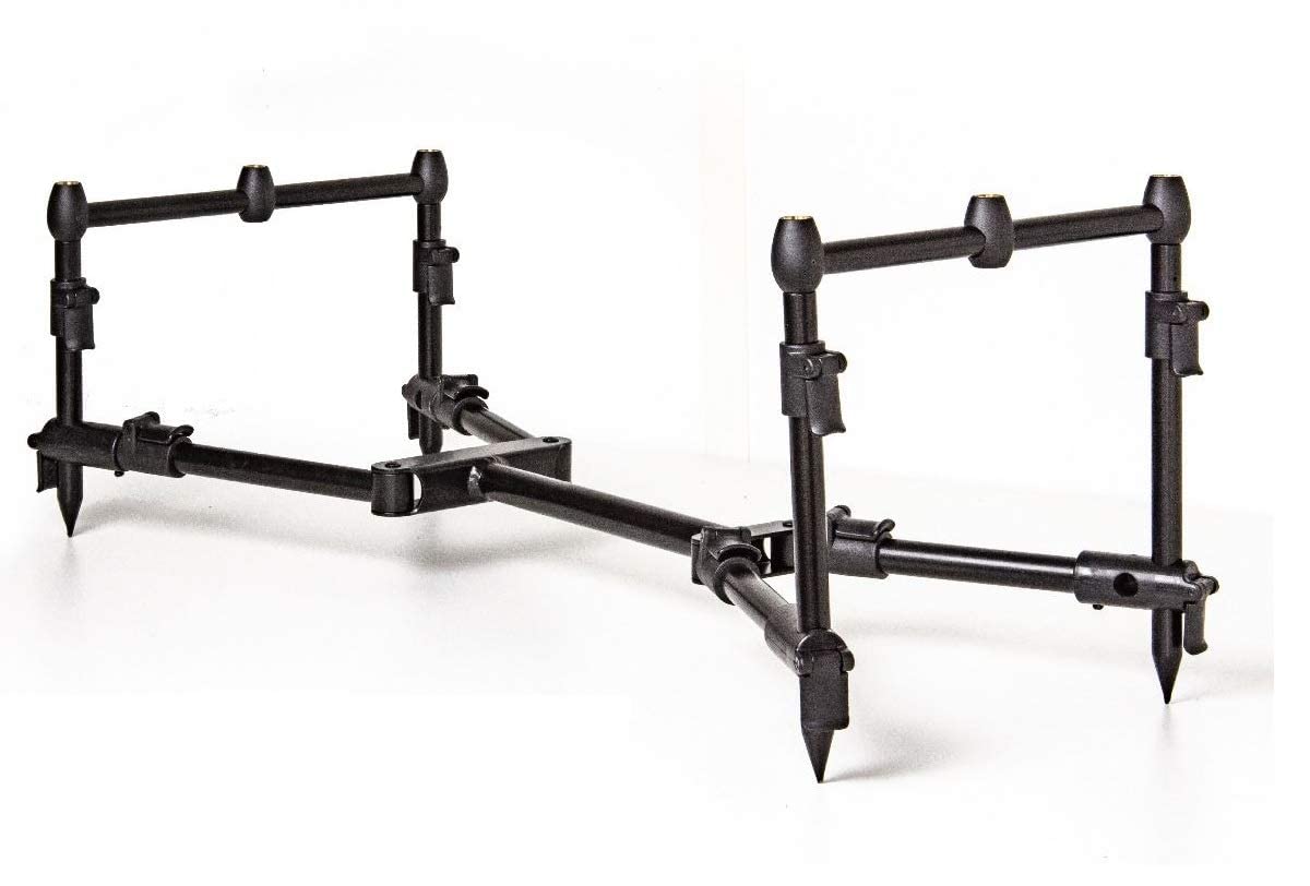 Saber - Supra Compact Pod - Matt Black Finish - Fishing Rod Holder - Fishing Rod Pod & Carry Case - Fishing Gear Equipment - Ultra Compact - Fully Adjustable Pod Rest