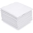 Selected Hanky Men's Handkerchiefs,100% Soft Cotton,White Classic Hankie Pack of 12