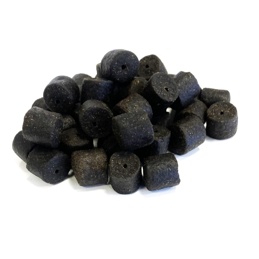 Drilled Halibut Pellets Black 20mm 1kg Fishing Bait LGCB