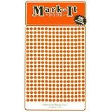 600-Pack Small 1/8 Inch Removable Mark-it Dots - Orange Self-Adhesive Dots For Maps, Reports, Projects