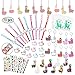 foci cozi Llama Party Favors Supplies - Llama Bracelet Ring Necklace Keychains Hair Clips Puffy Sticker Gift Bag Alpaca Toys Gift for Kids Birthday School Prizes Rewards(60 pcs)