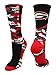 TCK Sports University of Georgia Bulldogs Woodland Camo Crew Socks (Black/Scarlet/White, Medium)