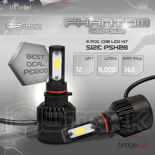 Stark Phantom Series 72W Fog Light Conversion Kit - 8000LM - 6000K Crystal White - Bulb Size: PSX26W