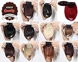 LAY Long Thick Straight 2 Clips Clip On Front Neat Bangs Hair Extensions 30g