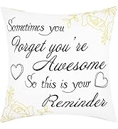VERTKREA Mother’s Day Pillow Covers, Mom Pillowcase with Saying Words, 18x18 Inch Decorative Thro...
