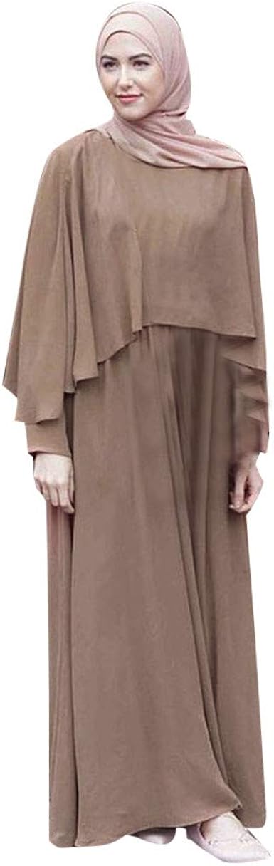 Femmes Robes Musulmanes Deux Pieces Pleine Longueur Hijab Robe Muslim Islamic Maxi Dress Abaya Kaftan Robes Amazon Fr Vetements Et Accessoires